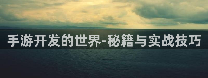 恩佐娱乐手机版最新功能介绍视频：手游开发的世界-秘籍与实战技
